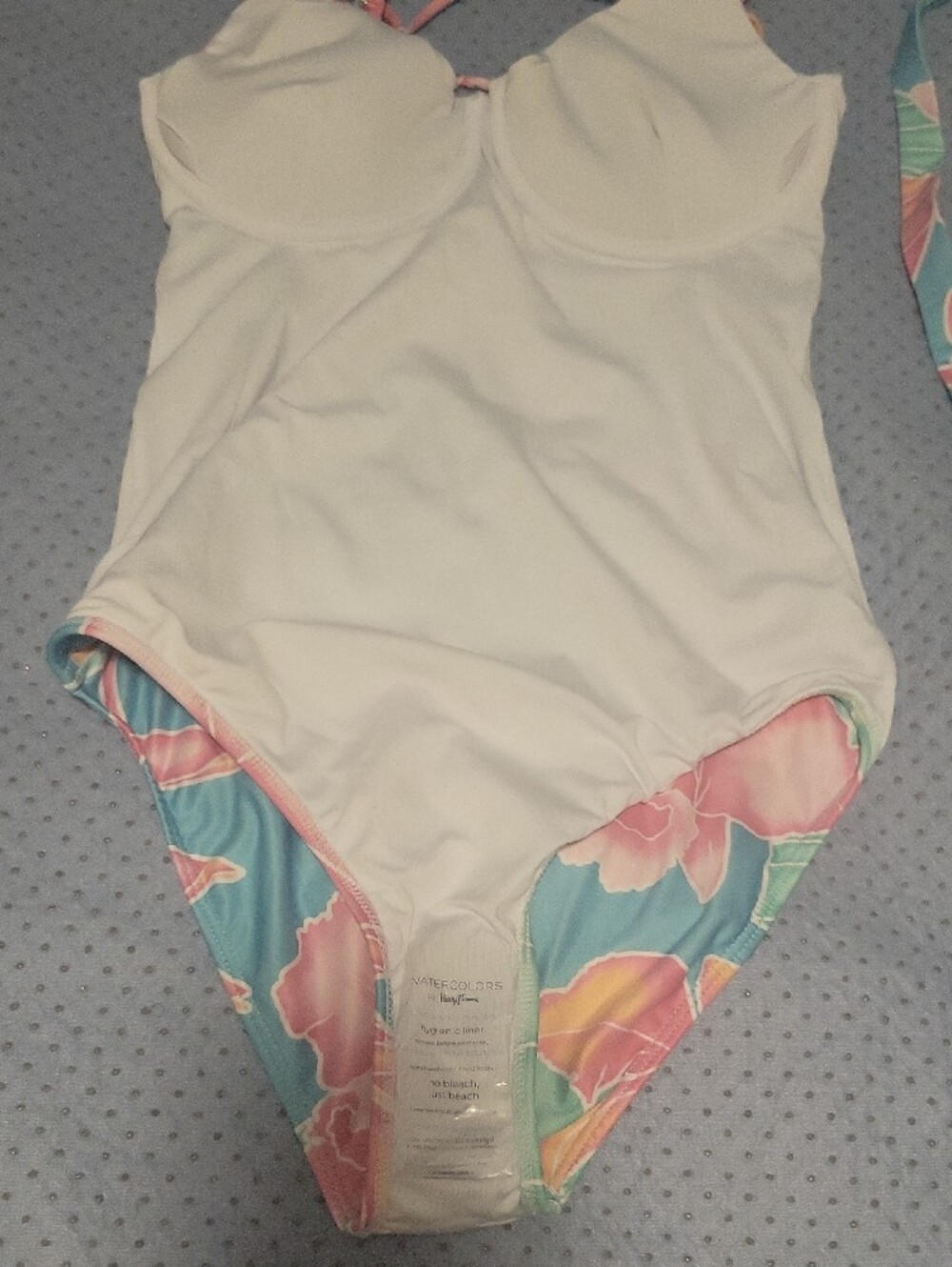 Kenny Flowers Floral One-Piece Swimsuit in Mint, Pink & Yellow - Picture 5 of 8